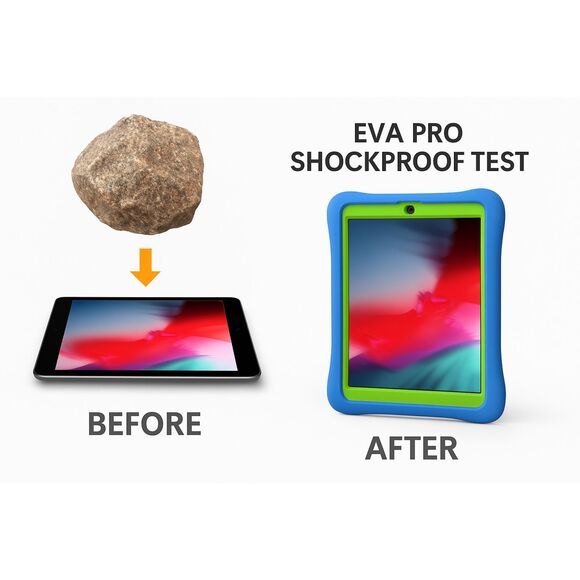 Kids EVA PRO iPad Case Shockproof Handle Stand Cover For iPad Blue - Picture 6 of 7